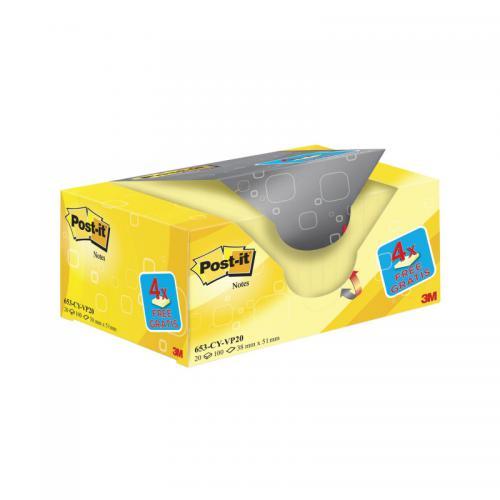 Post-it Yellow 38x51mm Notes Value Pack