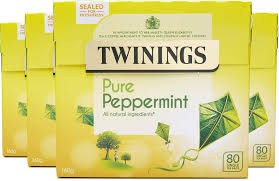 TWININGS PURE PEPPERMINT TEA 80x4