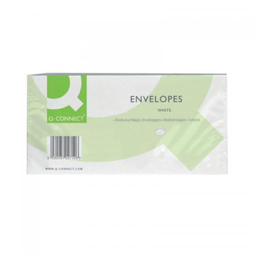 Q-Connect DL Env P Seal 100gm Wht Pk500