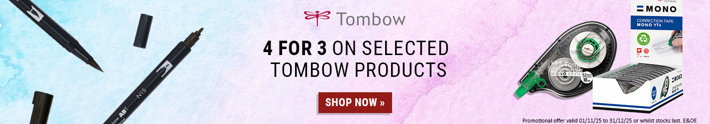 Home page Tombow 4 for 3 banner