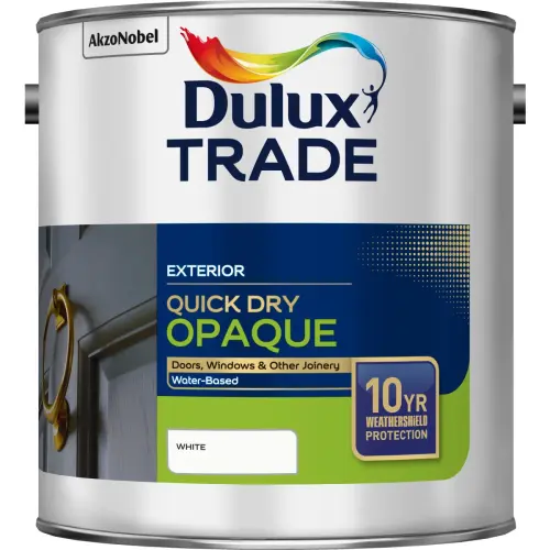 2.5Ltr Opaque White Dulux Trade Quick Dry Woodstain