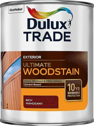 1Ltr Rich Mahogany Dulux Trade Ultimate Woodstain