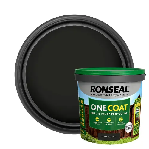 Onecoat Tudor Black Oak 9L Shed & Fence Protector