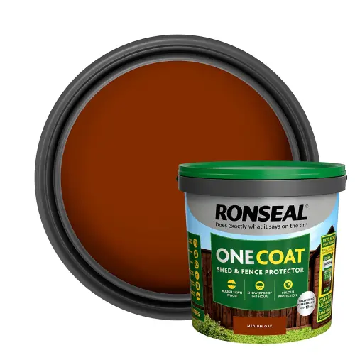 Onecoat Medium Oak 9L Shed & Fence Protector