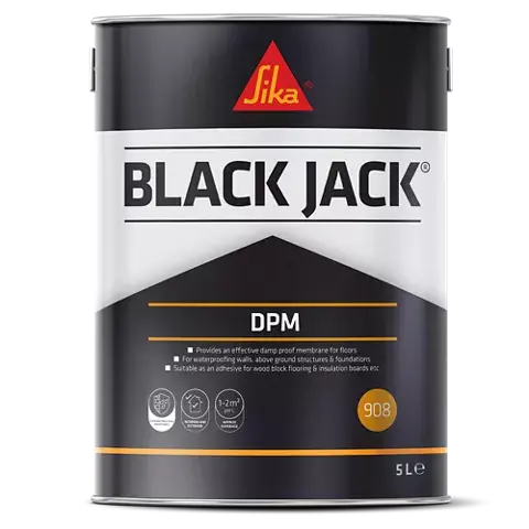 Sika Black Jack 908 D.P.M. - Damp Proof Membrane Black 25 Litre