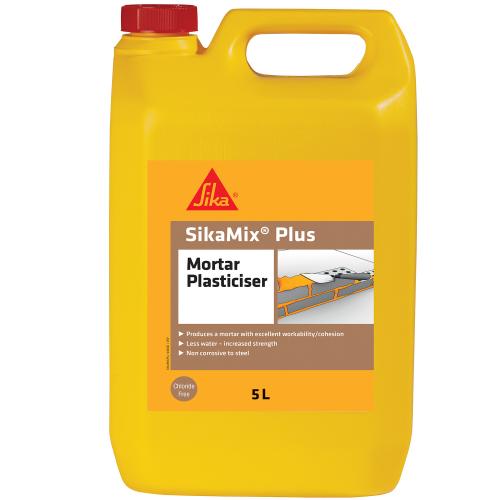 Feb Febmix Plus Mortar Plasticiser, Red, 5 Litre
