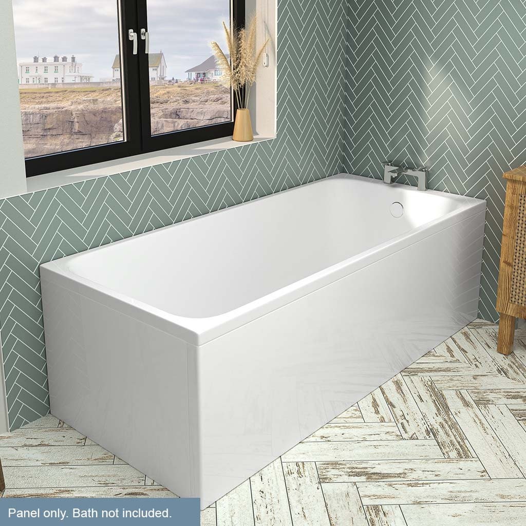 White Beaufort 1900 x 560mm Front Bath Panel