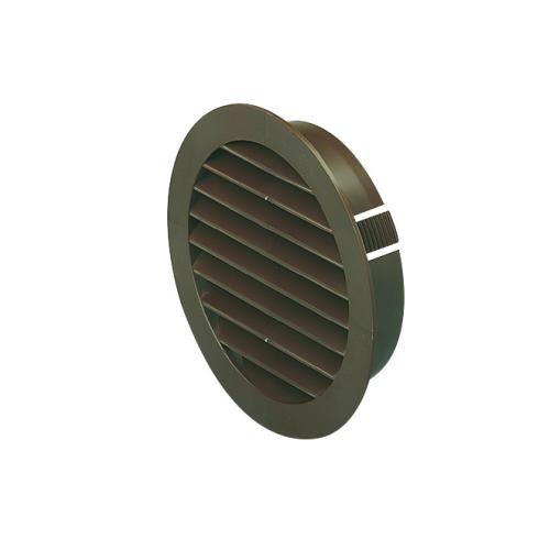 100MM ROUND LOUVERED GRILLE BROWN