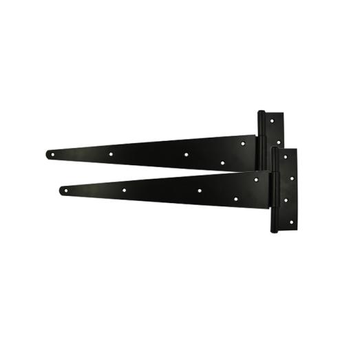 PAIR OF 16" HEAVY TEE HINGES - BLACK