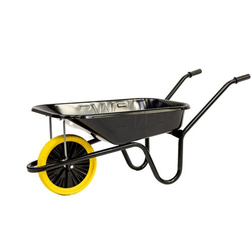 BLACK 85 LTR WHEELBARROW PUNCTURE FREE