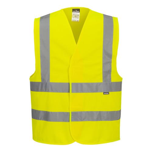 HI VISIBILITY SLEEVELESS WAISTCOAT VEST YELLOW L/XL