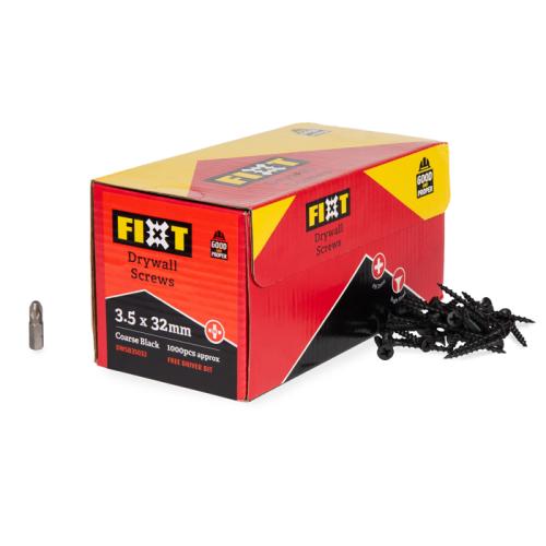 GOOD AND PROPER FIXT 3.5 X 32MM DRYWALL SCREWS - BOX 1000