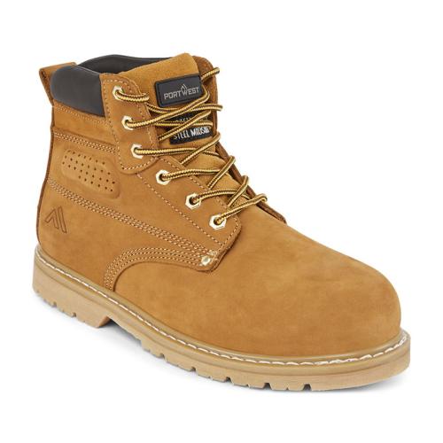STEELITE WELTED HONEY SAFETY BOOT - SIZE 10