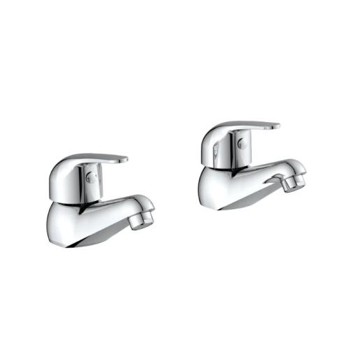 Harper & Brooke Harling Tap Pair for 2 Tap Hole Basin - Chrome
