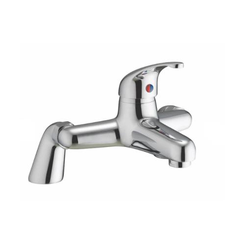 Harper & Brooke Harling One Spout Bath Filler w/ 2 Tap Holes - Chrome