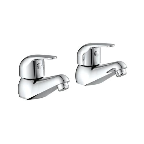 Harper & Brooke Harling Bath Pillar Taps w/ 2 Tap Holes - Chrome