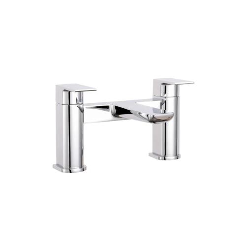 Harper & Brooke Morley One Spout Bath Filler w/ 2 Tap Holes - Chrome
