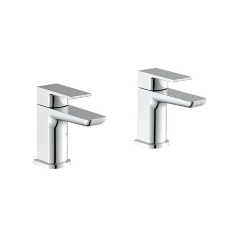 Harper & Brooke Morley Bath Pillar Taps Pair - Chrome