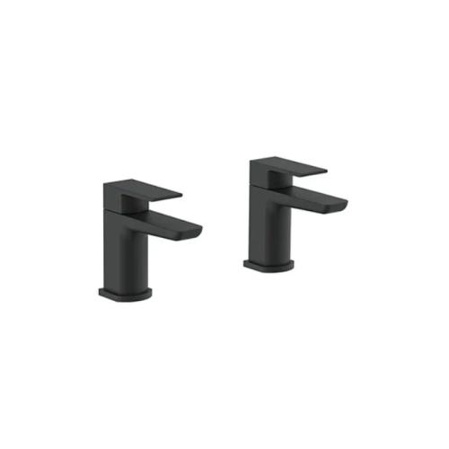 Harper & Brooke Morley Electroplated Tap Pair for 2 Tap Hole Basin - Black