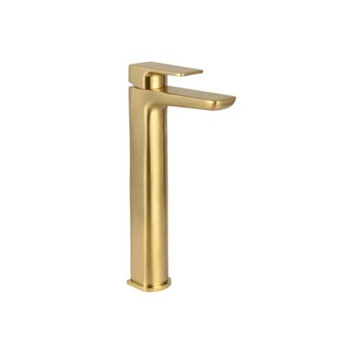 Harper & Brooke Morley PVD Coated Tall Mono Basin Mixer - Brushed Brass