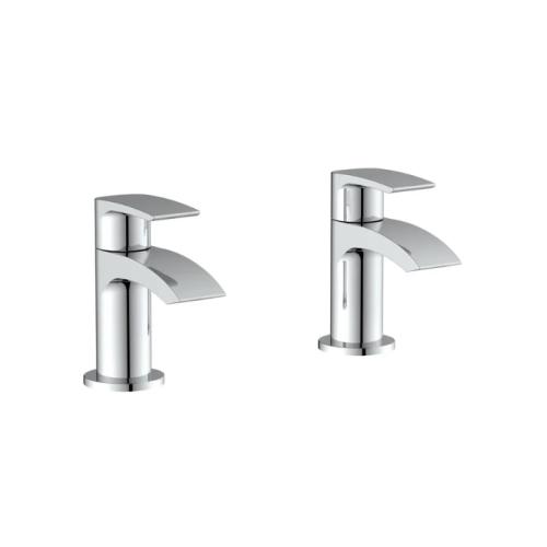 Harper & Brooke Tudor Bath Pillar Taps Pair - Chrome