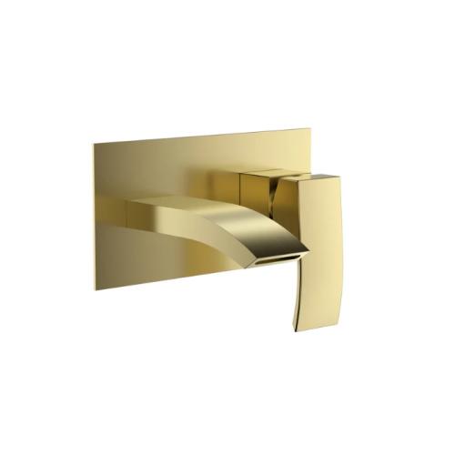 Harper & Brooke Tudor PVD Coated Wall Mounted Basin Filler - Brushed Brass