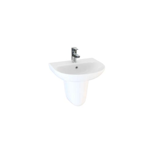 Harper & Brooke Hampton 450mm 1 Tap Hole Basin - White