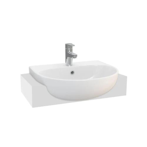Harper & Brooke Hampton 550 Round Semi Recessed 1 TH Basin