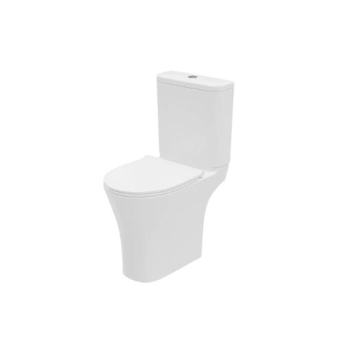 Harper & Brooke Hampton Rimless Comfort Height Close Coupled Open Back WC Pan
