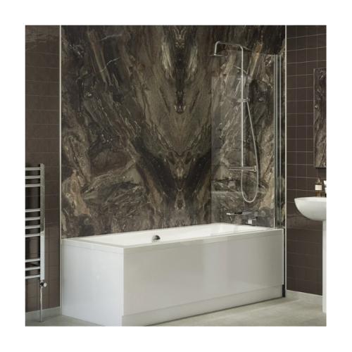 Harper & Brooke Claymore 6mm x 1000mm x 1400mm Half Radius Bath Screen