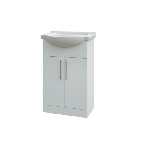 Harper & Brooke Ashlar 545mm 2 Door Vanity Unit White