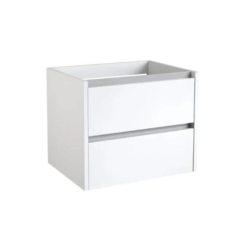 Harper & Brooke Granby 600mm x 500mm x 480mm 2 Drawer Wall Mounted Vanity Unit - Matt White