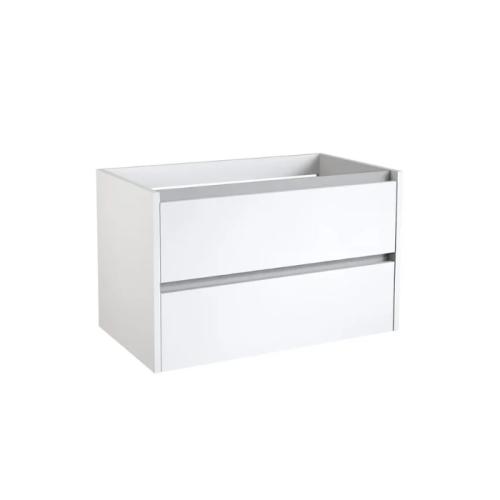 Harper & Brooke Granby 800mm x 500mm x 480mm 2 Drawer Wall Mounted Vanity Unit - Matt White