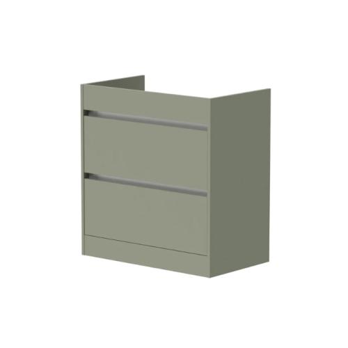 Harper & Brooke Granby 820mm x 850mm x 480mm 2 Drawer Floorstanding Vanity Unit - Savannah White