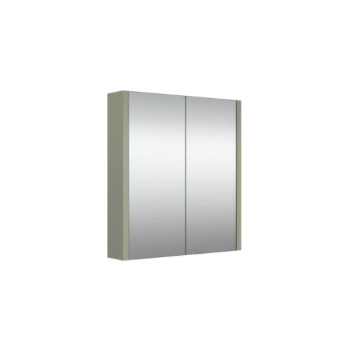 Harper & Brooke Granby 580mm x 650mm 2 Door Mirror Cabinet w/ Glass Shelves - Savannah Green