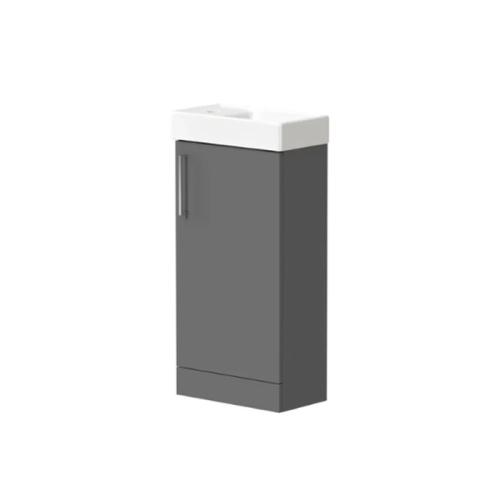 Harper & Brooke Granby 400mm Cloakroom Unit Matt Grey
