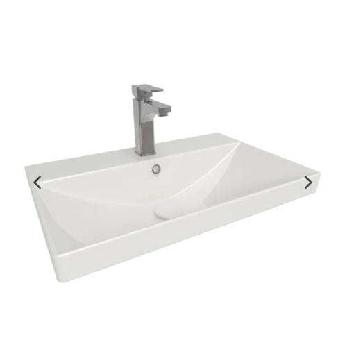 Harper & Brooke Slateford 600mm 1 TH Ceramic Basin - White