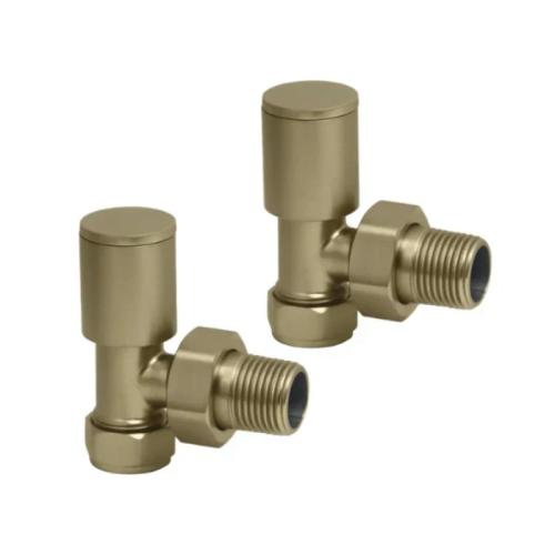 Harper & Brooke TMV Non-Thermostatic Angled Valve - Brushed Brass