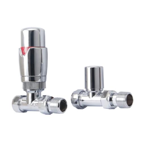 Harper & Brooke TMV Thermostatic Straight Valve - Chrome