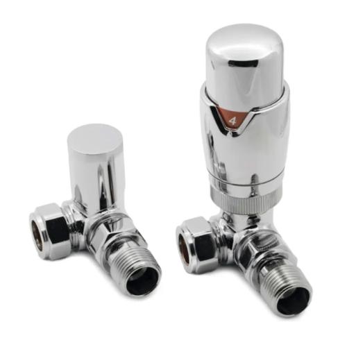 Harper & Brooke TMV Thermostatic Corner Valve - Chrome