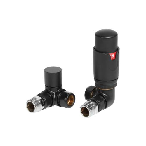 Harper & Brooke TMV Thermostatic Corner Valve - Black