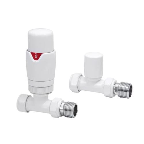 Harper & Brooke TMV Thermostatic Straight Valve - White
