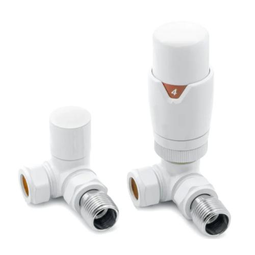Harper & Brooke TMV Thermostatic Corner Valve - White