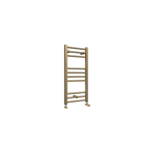 Harper & Brooke Terrano Straight Towel Warmer - Brushed Brass 800mm x 400mm