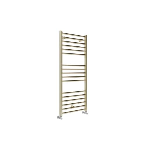Harper & Brooke Terrano Straight Towel Warmer - Brushed Brass 1200mm x 400mm