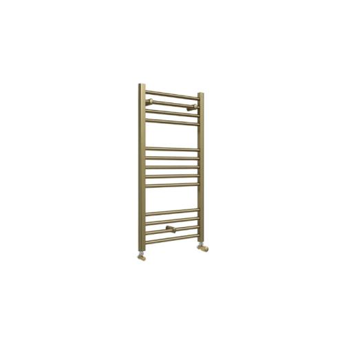 Harper & Brooke Terrano Straight Towel Warmer - Brushed Brass 1000mm x 500mm