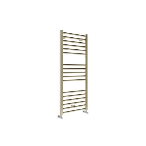Harper & Brooke Terrano Straight Towel Warmer - Brushed Brass 1200mm x 500mm