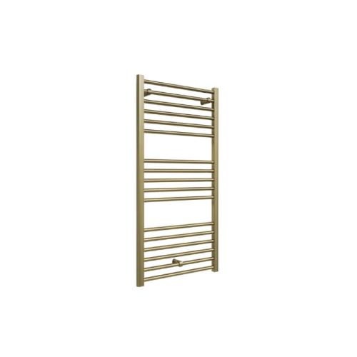 Harper & Brooke Terrano Straight Towel Warmer - Brushed Brass 1200mm x 600mm