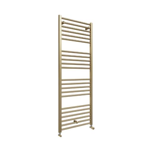 Harper & Brooke Terrano Straight Towel Warmer - Brushed Brass 1600mm x 600mm