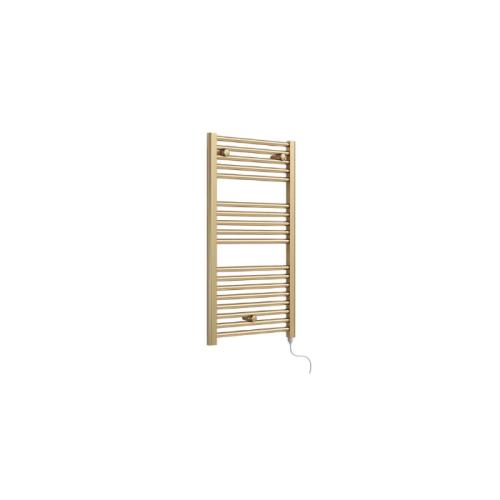 Harper & Brooke Terrano Electric 920 x 400mm Towel Warmer - Brushed Brass